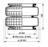 PE Automotive 084.027-10A Air Gaiter, pneumatic suspension axle lift